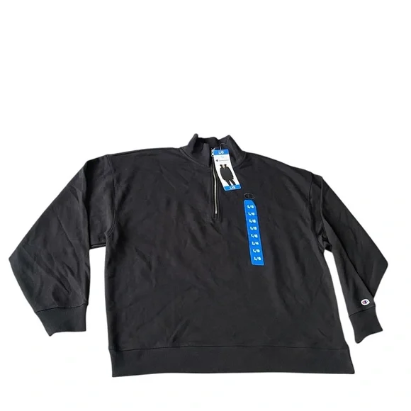 Champion Women's Black Half-Zip Sweatshirt - Picture 6 of 6